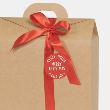 Round "Merry Christmas" stickers image