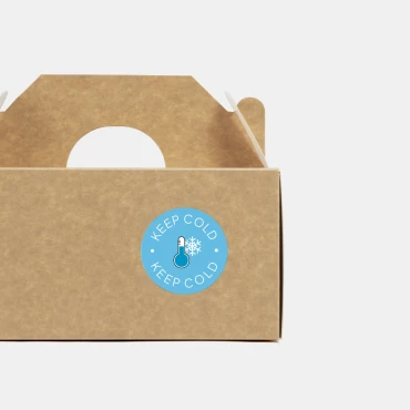 Round ”Keep cold” stickers image