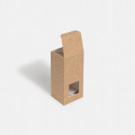 01 03 001 01 033 Keksipakkaus pienella ikkunalla ja automaattipohjalla ruskea 2