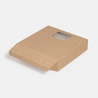 01 04 002 01 033 Piirakan pakkaus pienella ikkunalla ruskea 2  image